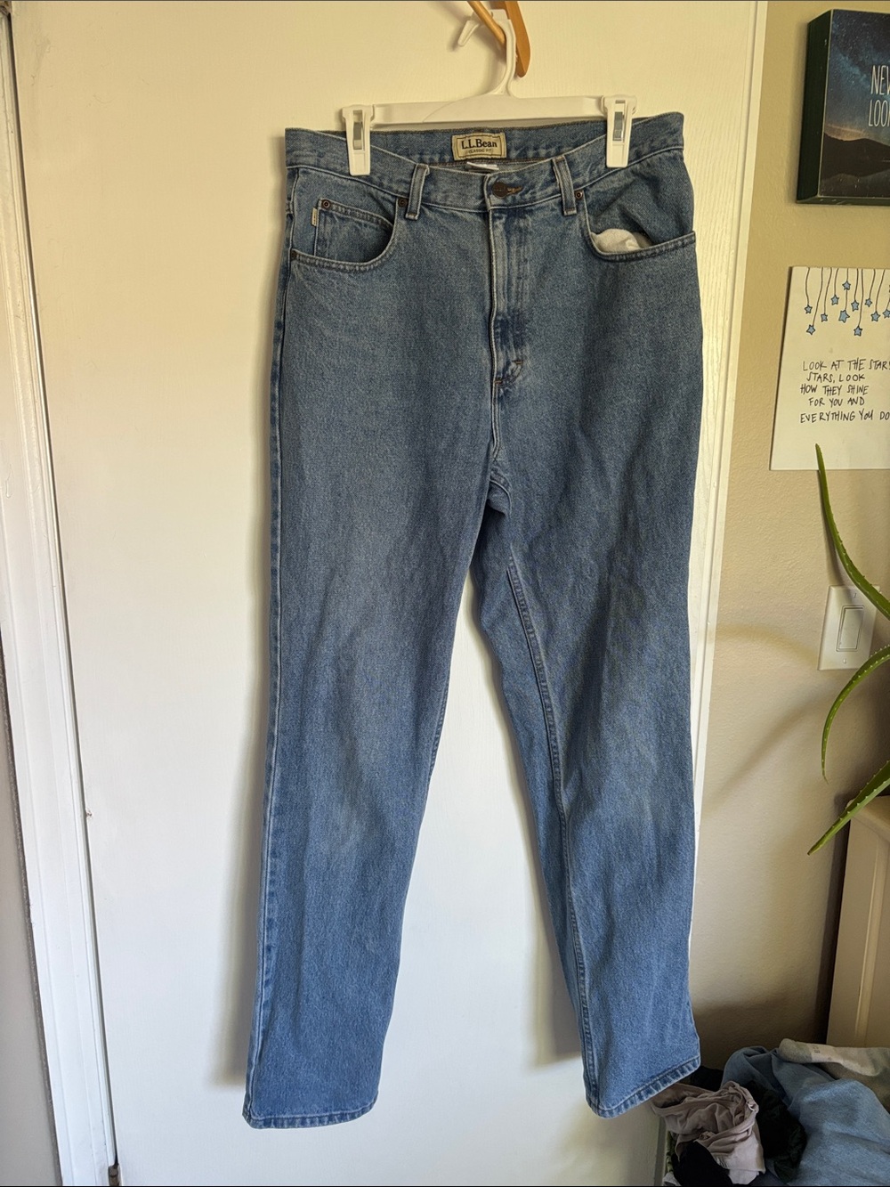 L.L. Bean Men's Light Blue Straight-Leg Jeans